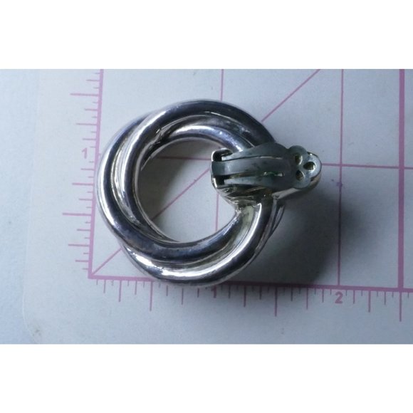 Vintage Sterling Silver Two Tone Electroform Wreath Earrings Signed CO - Picture 13 of 13